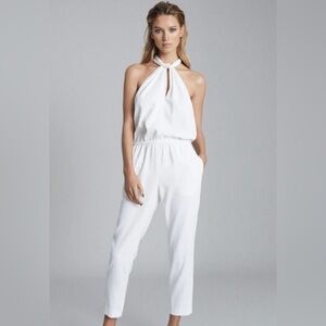 Reiss Tessa Halter-neck Jumpsuit Sz 6
